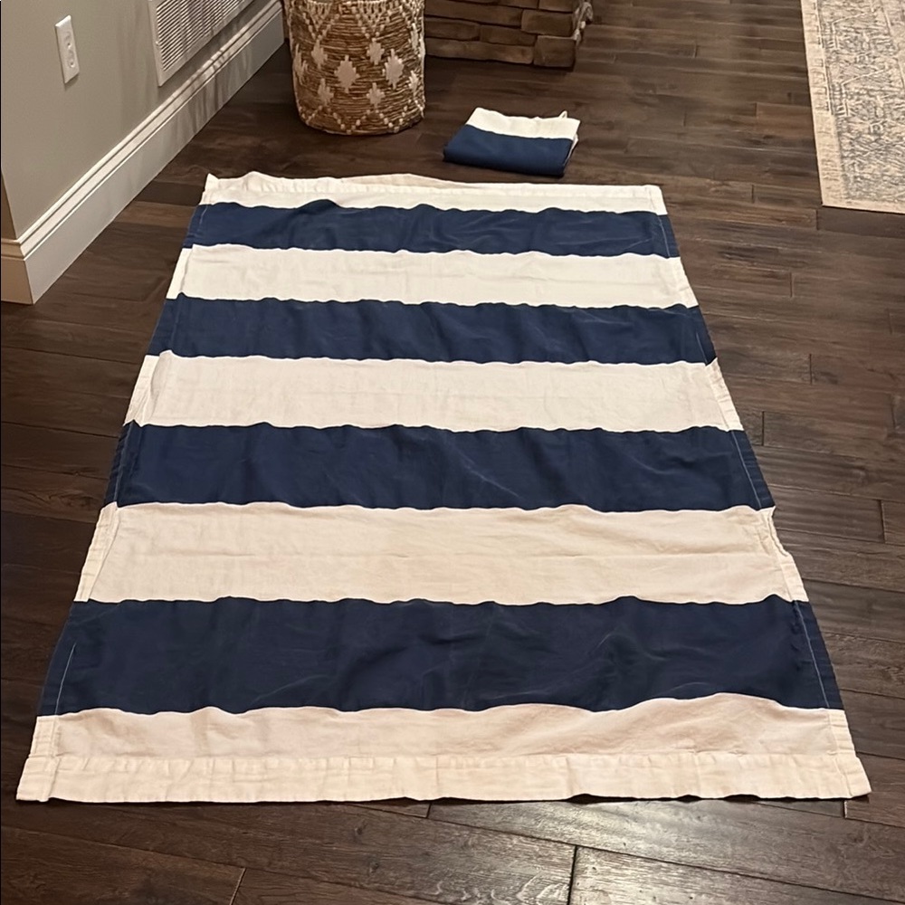 Tommy Hilfiger Navy and White Striped curtains